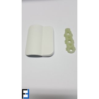 5 x Zuziehgriff f&uuml;r Balkont&uuml;re (Zinkdruckguss) Farbe wei&szlig; (RAL9016) mit Grundplatte