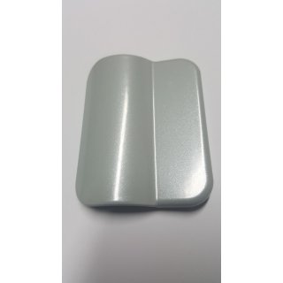 Zuziehgriff f&uuml;r Balkont&uuml;re (Zinkdruckguss) Farbe silber (RAL9006) mit Grundplatte