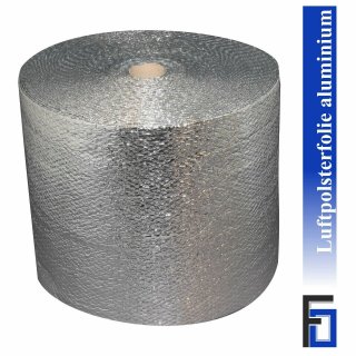 Luftpolsterfolie ALUMINIUM kaschiert Breite 50 cm x L&auml;nge 60 m / 250 my | FF