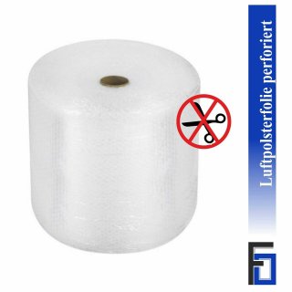 Luftpolsterfolie PERFORIERT (Länge alle 25 cm) Breite 50...