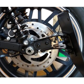 Seitlicher Kennzeichenhalter 180x200 Harley Davidson Spotster mit T&Uuml;V 2X Silentblock gelagert mit Gutachten Nummernschild - DE 180x200
