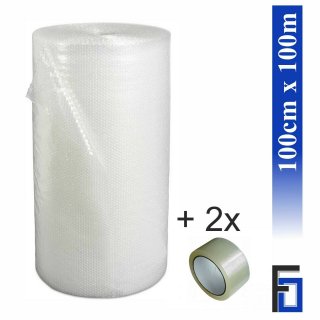 1x Rolle Luftpolsterfolie Breite 100cm x Länge 100m /...