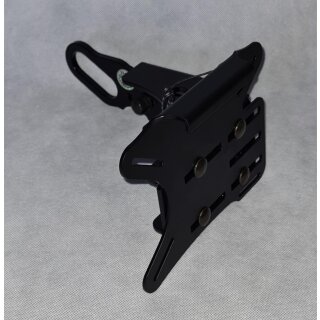 Seitlicher Kennzeichenhalter 170x127 Harley Davidson Spotster mit T&Uuml;V 2X Silentblock gelagert mit Gutachten Nummernschild Universal passend