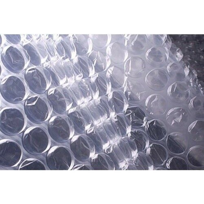 Luftpolsterfolie Rolle transparent / STANDARD 120 cm x 50 m / 3-lagig /  10mm-Noppe / Vlieskasch.