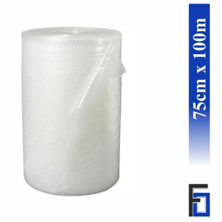 1x Rolle Luftpolsterfolie Breite 75cm x Länge 100m / 38my